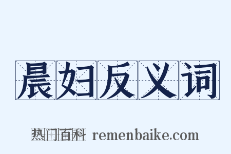 晨妇反义词是什么意思的图片